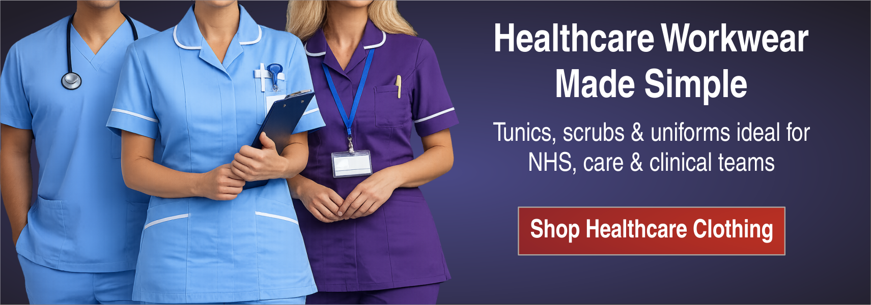 Healthcare and care uniforms for healthcare professionals across the UK